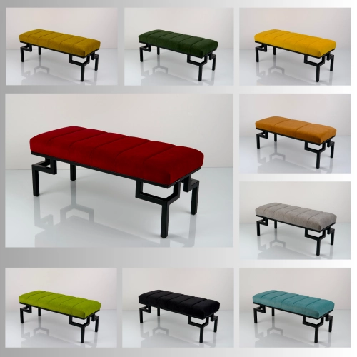 Ławka Tapicerowana Industrialna Tkanina STRONG 07  LGM-465 Rozmiary od 45 cm do 200 cm