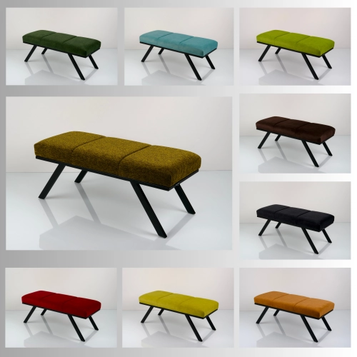 Ławka Tapicerowana Industrialna Tkanina HOLD ME 14 LGM-470 Rozmiary od 45 cm do 200 cm