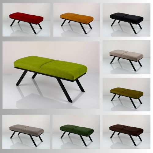 Ławka Tapicerowana Industrialna Tkanina HOLD ME 14   LGM-471 Rozmiary od 45 cm do 200 cm