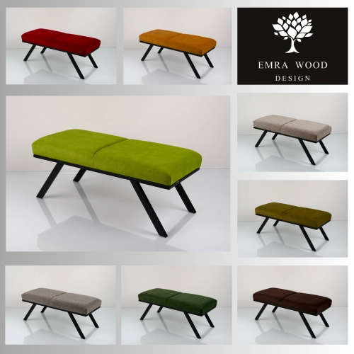 Ławka Tapicerowana Industrialna Tkanina HOLD ME 14   LGM-471 Rozmiary od 45 cm do 200 cm