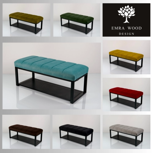 Ławka Tapicerowana Industrialna Tkanina HOLD ME 06  LGM-477 Rozmiary od 45 cm do 200 cm