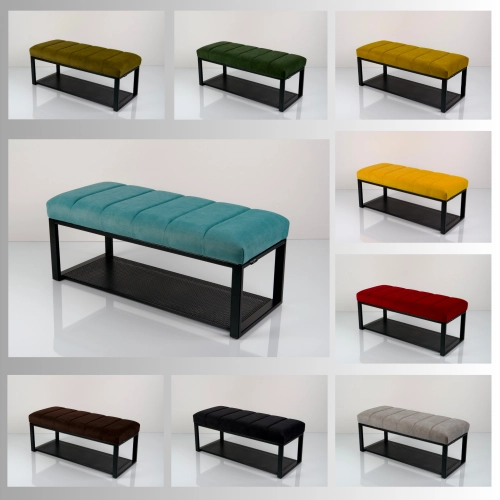 Ławka Tapicerowana Industrialna Tkanina HOLD ME 06  LGM-477 Rozmiary od 45 cm do 200 cm