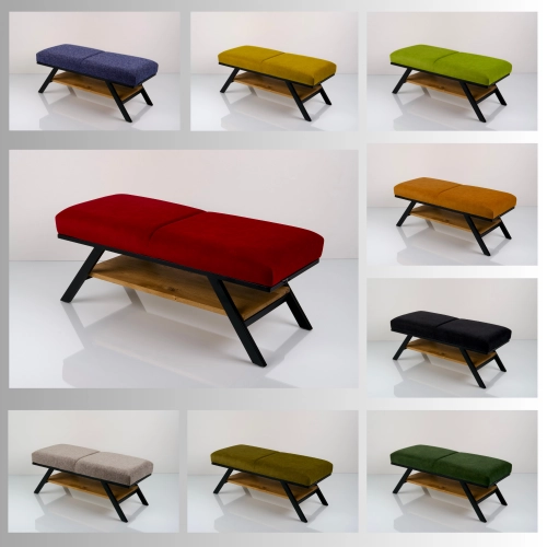 Ławka Tapicerowana Industrialna Tkanina HOLD ME 15  LGM-480 Rozmiary od 45 cm do 200 cm