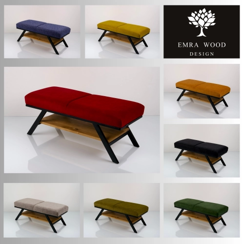 Ławka Tapicerowana Industrialna Tkanina HOLD ME 15  LGM-480 Rozmiary od 45 cm do 200 cm