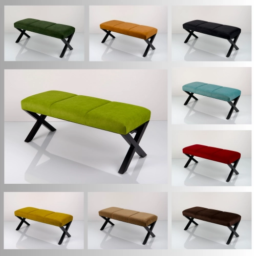 Ławka Tapicerowana Industrialna Tkanina LIKE ME   LGM-485 Rozmiary od 45 cm do 200 cm