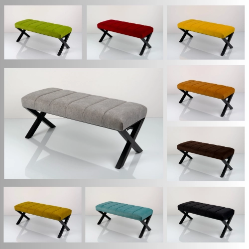 Ławka Tapicerowana Industrialna Tkanina STRONG 15 LGM-487 Rozmiary od 45 cm do 200 cm