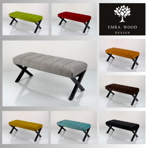 Ławka Tapicerowana Industrialna Tkanina STRONG 15 LGM-487 Rozmiary od 45 cm do 200 cm