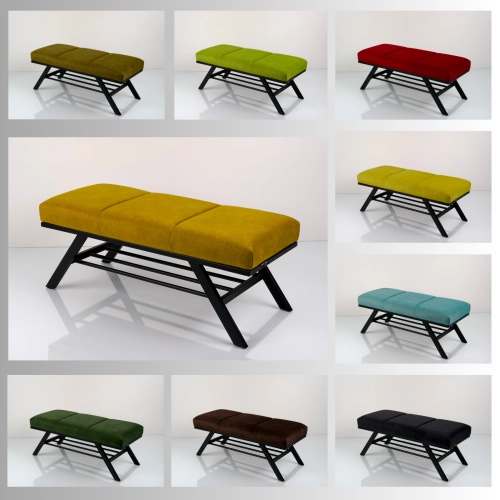 Ławka Tapicerowana Industrialna Tkanina STRONG 07 LGM-488 Rozmiary od 45 cm do 200 cm