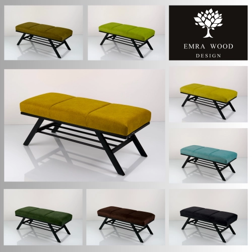 Ławka Tapicerowana Industrialna Tkanina STRONG 07 LGM-488 Rozmiary od 45 cm do 200 cm