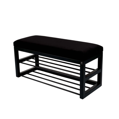 Ławka Pufa Tapicerowana Siedzisko Gładkie Czarny LGM-5 Rozmiary od 50 cm do 200 cm