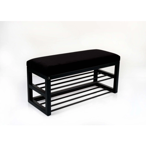 Ławka Pufa Tapicerowana Siedzisko Gładkie Czarny LGM-5 Rozmiary od 50 cm do 200 cm