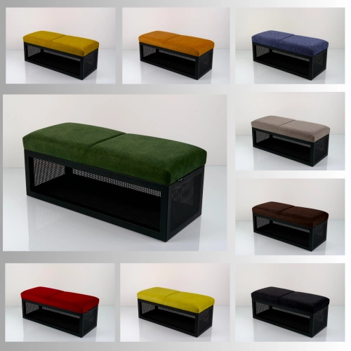 Ławka Tapicerowana Industrialna Tkanina HOLD ME 12 LGM-503 Rozmiary od 45 cm do 200 cm