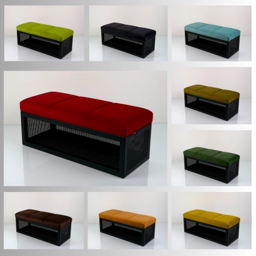 Ławka Tapicerowana Industrialna Tkanina LIKE ME  LGM-506 Rozmiary od 45 cm do 200 cm