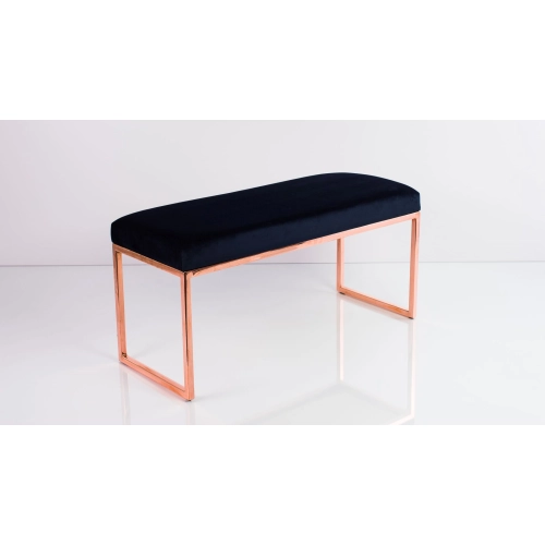 Ławka Pufa Tapicerowana Granatowy Stal LGM-8 Rozmiary od 50 cm do 200 cm