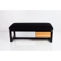 Ławka Pufa LoftTapicerowana Siedzisko Gładkie Czarny Stal LGMS-1 Rozmiary od 50 cm do 200 cm