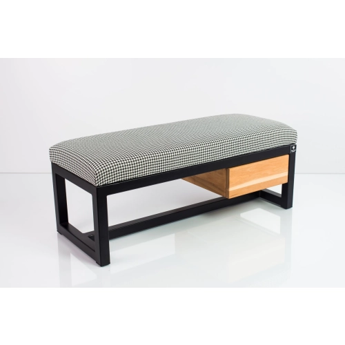 Ławka Pufa Tapicerowana Siedzisko Gładkie Pepitka Stal LGMS-1 Rozmiary od 50 cm do 200 cm