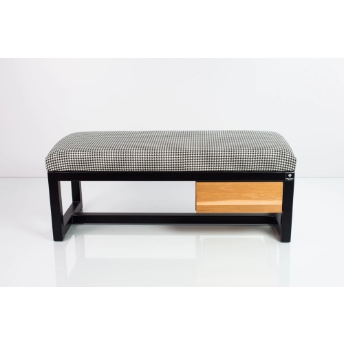 Ławka Pufa Tapicerowana Siedzisko Gładkie Pepitka Stal LGMS-1 Rozmiary od 50 cm do 200 cm