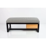 Ławka Pufa Tapicerowana Siedzisko Gładkie Pepitka Stal LGMS-1 Rozmiary od 50 cm do 200 cm