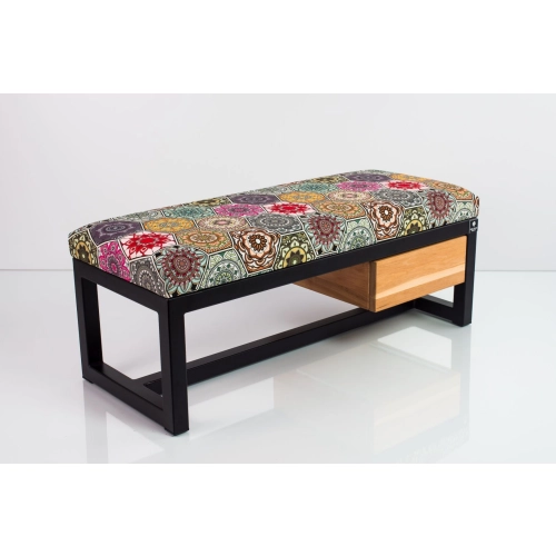 Ławka Pufa Tapicerowana Siedzisko Gładkie Hexagony Madala Stal LGMS-1 Rozmiary od 50 cm do 200 cm