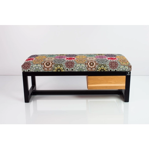 Ławka Pufa Tapicerowana Siedzisko Gładkie Hexagony Madala Stal LGMS-1 Rozmiary od 50 cm do 200 cm