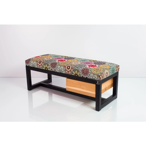 Ławka Pufa Tapicerowana Siedzisko Gładkie Hexagony Madala Stal LGMS-1 Rozmiary od 50 cm do 200 cm