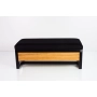 Ławka Pufa Tapicerowana Siedzisko Gładkie Czarny Stal LGMS-12 Rozmiary od 50 cm do 200 cm