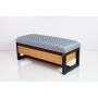 Ławka Pufa Tapicerowana Siedzisko Gładkie EVO 33 Stal LGMS-12 Rozmiary od 50 cm do 200 cm