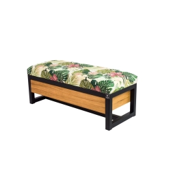 Ławka Pufa Tapicerowana Siedzisko Gładkie Tropic 01 Stal LGMS-12 Rozmiary od 50 cm do 200 cm