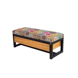 Ławka Pufa Tapicerowana Siedzisko Gładkie Hexagony Mandala Stal LGMS-12 Rozmiary od 50 cm do 200 cm