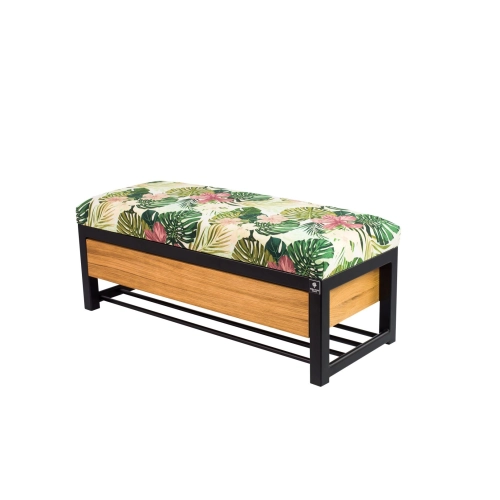 Ławka Pufa Tapicerowana Siedzisko Gładkie Tropic 01 Stal LGMS-14 Rozmiary od 50 cm do 200 cm