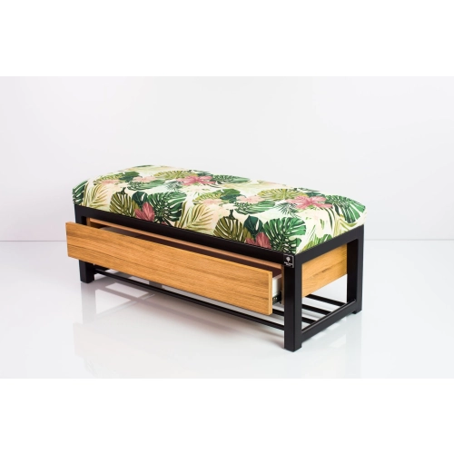 Ławka Pufa Tapicerowana Siedzisko Gładkie Tropic 01 Stal LGMS-14 Rozmiary od 50 cm do 200 cm