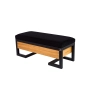 Ławka Pufa Tapicerowana Siedzisko Gładkie Czarny Stal LGMS-15 Rozmiary od 50 cm do 200 cm
