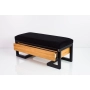 Ławka Pufa Tapicerowana Siedzisko Gładkie Czarny Stal LGMS-15 Rozmiary od 50 cm do 200 cm