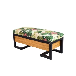 Ławka Pufa Tapicerowana Siedzisko Gładkie Tropic 01 Stal LGMS-15 Rozmiary od 50 cm do 200 cm