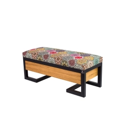 Ławka Pufa Tapicerowana Siedzisko Gładkie Hexagony Mandala Stal LGMS-15 Rozmiary od 50 cm do 200 cm