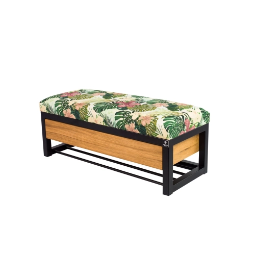 Ławka Pufa Tapicerowana Siedzisko Gładkie Tropic 01 Stal LGMS-16 Rozmiary od 50 cm do 200 cm