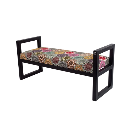 Ławka Pufa Tapicerowana Siedzisko Gładkie Hexagony Mandala Stal LGMS-2 Rozmiary od 50 cm do 200 cm