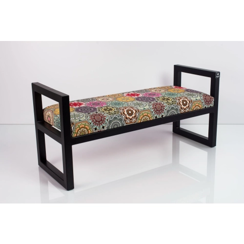 Ławka Pufa Tapicerowana Siedzisko Gładkie Hexagony Mandala Stal LGMS-2 Rozmiary od 50 cm do 200 cm