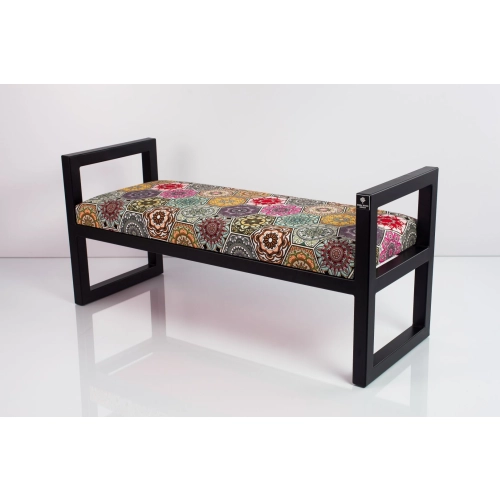 Ławka Pufa Tapicerowana Siedzisko Gładkie Hexagony Mandala Stal LGMS-2 Rozmiary od 50 cm do 200 cm