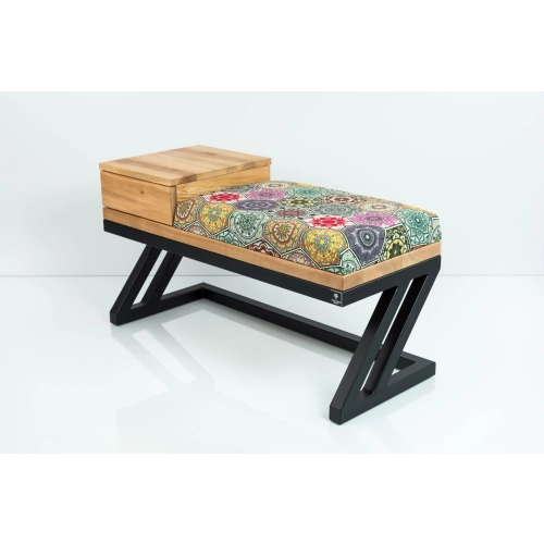 Ławka Pufa Tapicerowana Siedzisko Gładkie Hexagony Mandala Stal LGMS-27 Rozmiary od 50 cm do 200 cm