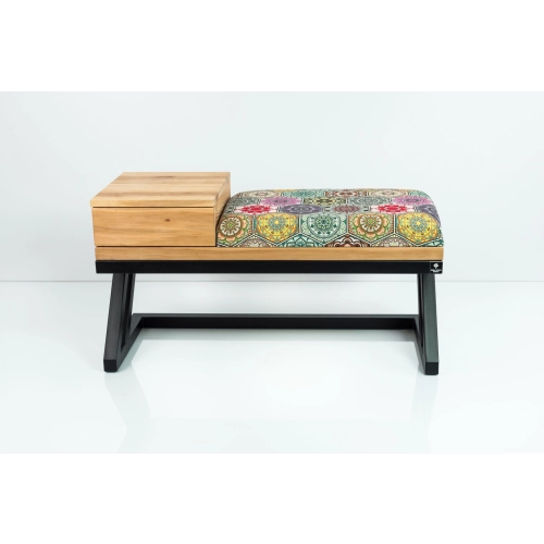 Ławka Pufa Tapicerowana Siedzisko Gładkie Hexagony Mandala Stal LGMS-27 Rozmiary od 50 cm do 200 cm