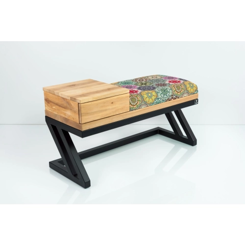 Ławka Pufa Tapicerowana Siedzisko Gładkie Hexagony Mandala Stal LGMS-27 Rozmiary od 50 cm do 200 cm