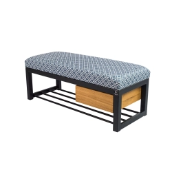 Ławka Pufa Tapicerowana Siedzisko Gładkie EVO 33 Stal LGMS-3 Rozmiary od 50 cm do 200 cm