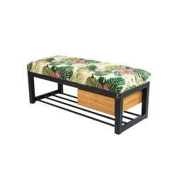 Ławka Pufa Tapicerowana Siedzisko Gładkie Tropic 01 Stal LGMS-3 Rozmiary od 50 cm do 200 cm