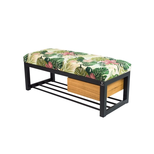 Ławka Pufa Tapicerowana Siedzisko Gładkie Tropic 01 Stal LGMS-3 Rozmiary od 50 cm do 200 cm