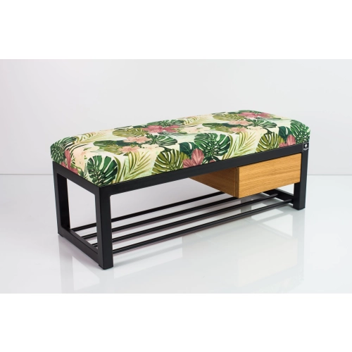 Ławka Pufa Tapicerowana Siedzisko Gładkie Tropic 01 Stal LGMS-3 Rozmiary od 50 cm do 200 cm