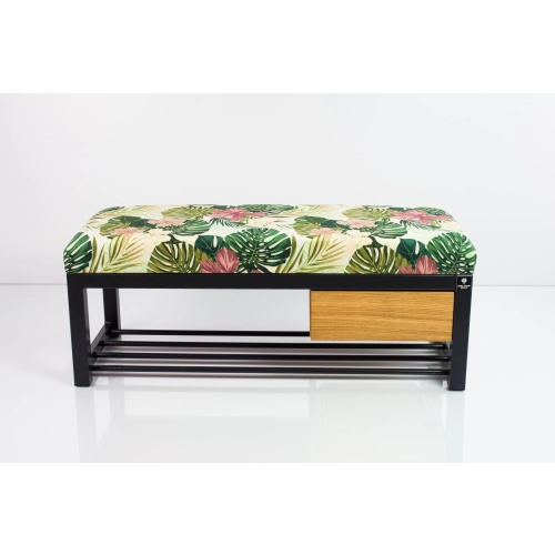 Ławka Pufa Tapicerowana Siedzisko Gładkie Tropic 01 Stal LGMS-3 Rozmiary od 50 cm do 200 cm
