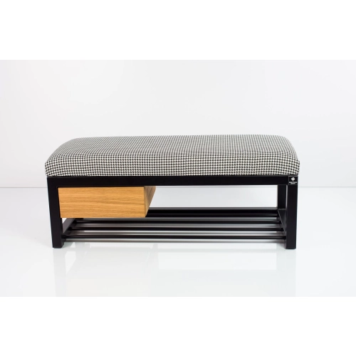 Ławka Pufa Tapicerowana Siedzisko Gładkie Pepitka Stal LGMS-4 Rozmiary od 50 cm do 200 cm