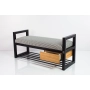 Ławka Pufa Tapicerowana Siedzisko Gładkie Pepitka Stal LGMS-5 Rozmiary od 50 cm do 200 cm