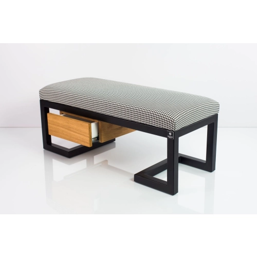 Ławka Pufa Tapicerowana Siedzisko Gładkie Pepitka Stal LGMS-6 Rozmiary od 50 cm do 200 cm